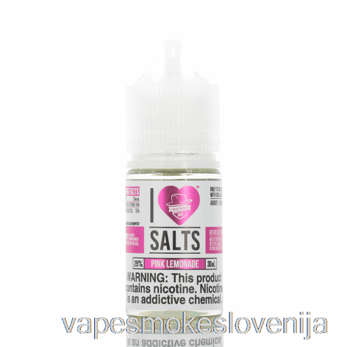 Vape Slovenija Roza Limonada - I Love Salts - 30ml 50mg